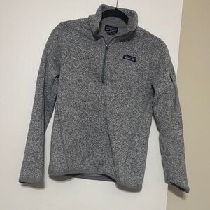 Patagonia Heathered Gray Quarter-Zip Fleece